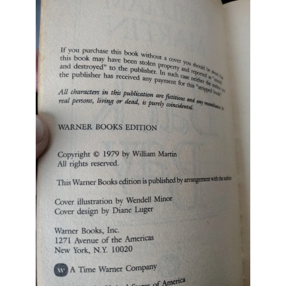 Back Bay - Paperback By Martin, William - GOOD Warner Pb‎ First Print 1992